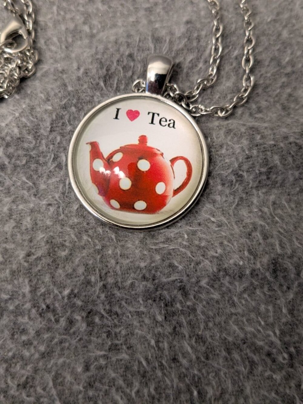 New! I Love Tea Pendant Necklace